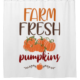 Farm Fresh Pumpkins Shower Curtain