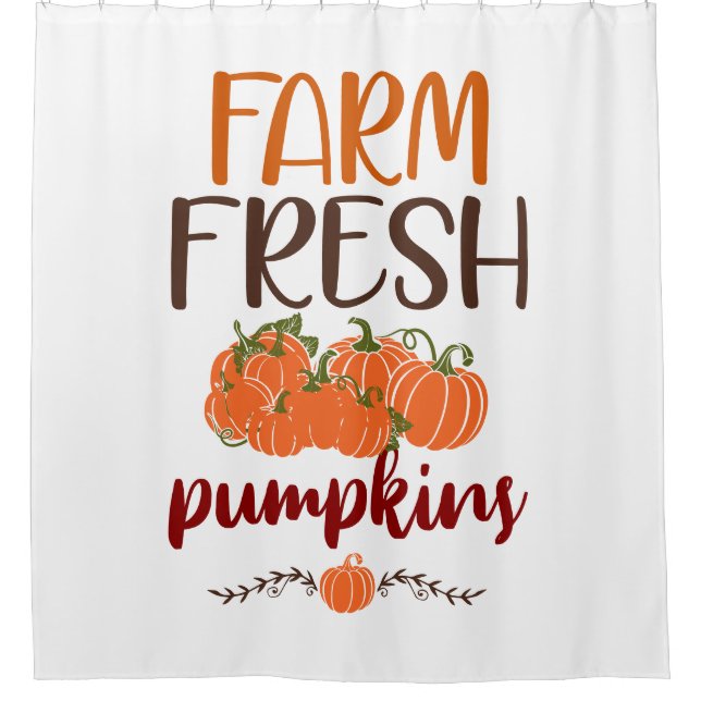 Farm Fresh Pumpkins Shower Curtain (Front)