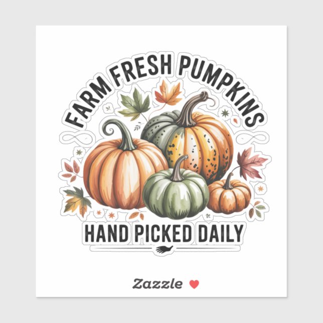 Farm Fresh Pumpkins Sticker (Sheet)