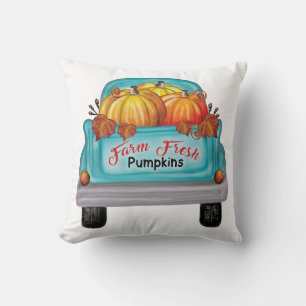 Farm Fresh Pumpkins Vintage Truck Cushion