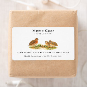 Farm Fresh Quail Eggs   Monogram Egg Carton