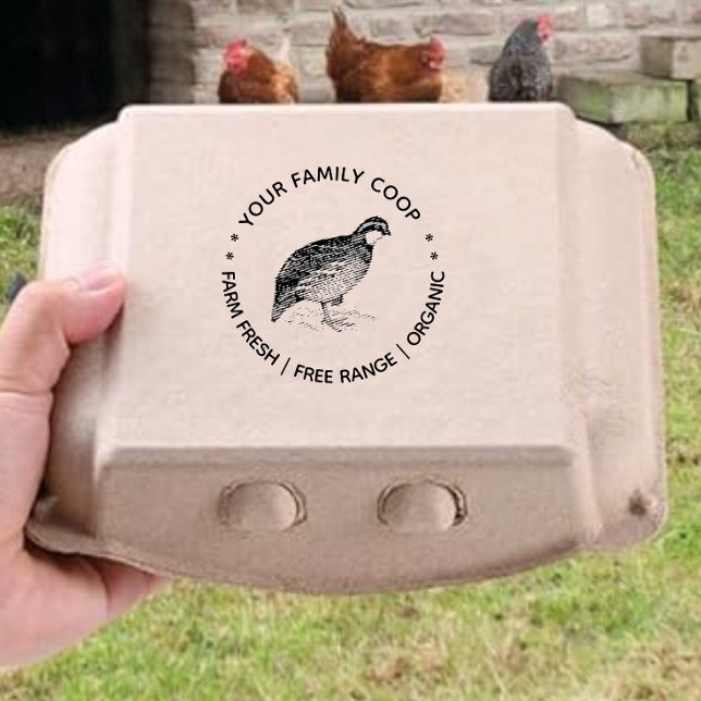 Farm Fresh Quail Eggs Rubber Stamp (Creator Uploaded)