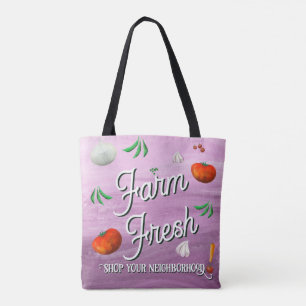 Farm fresh, shop your neighborhood tote bag