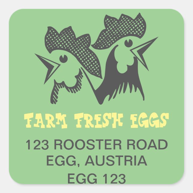 Farm Fresh Square Sticker (Front)