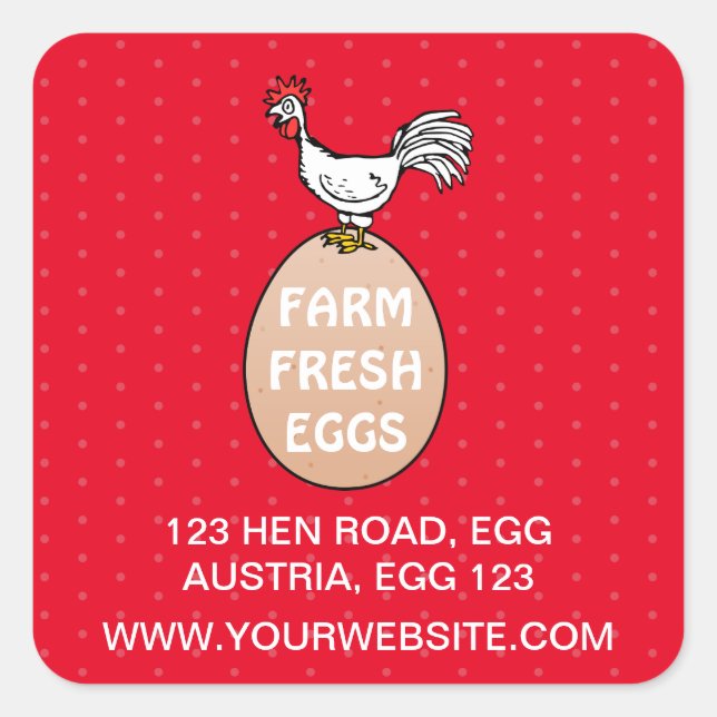Farm Fresh Square Sticker (Front)