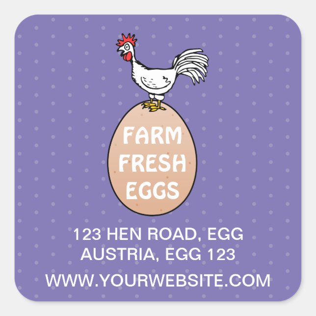 Farm Fresh Square Sticker (Front)
