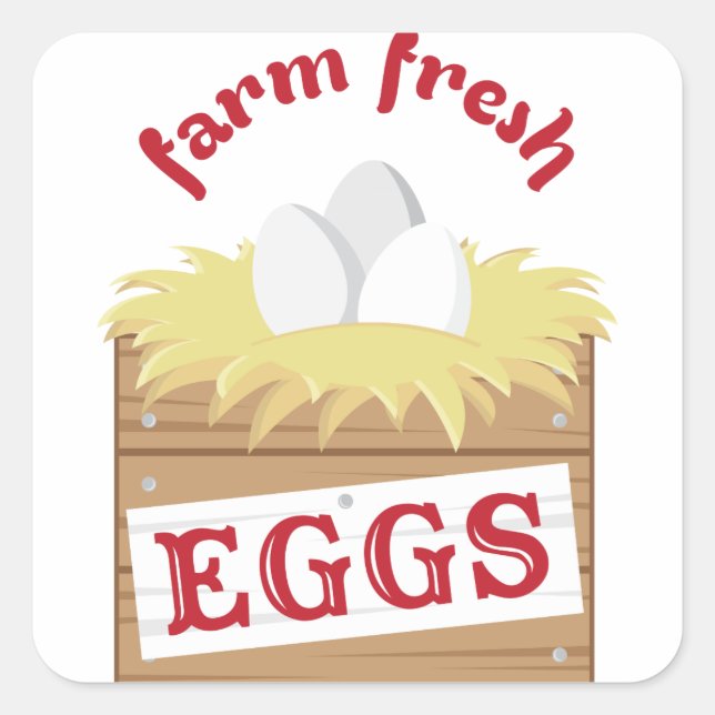 Farm Fresh Square Sticker (Front)
