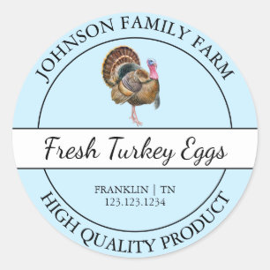 Farm Fresh Turkey Egg Blue Label