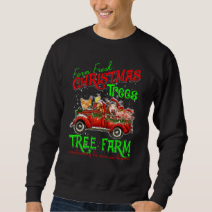 Farm Fresh Ugly Christmas Tree Farmer Hot Cocoa Pa Sweatshirt