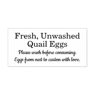 Farm Fresh Unwashed Duck Eggs Carton Self-inking Stamp