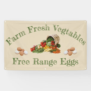 Farm Fresh Vegetable & Free Range Egg Banner