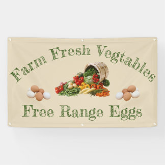 Farm Fresh Vegetable & Free Range Egg Banner
