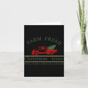 Farm Fresh Vintage Clic Truck Ne Trees  Card