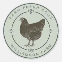 Farm Fresh Vintage Hen Eggs Carton Pastel Green