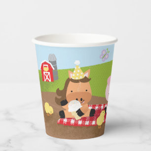 Farm Friends Animal Birthday Party Paper Cups