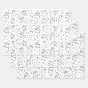 Farm Friends Colour-It-Yourself Sweet Treats Wrapping Paper Sheet