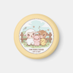 Farm friends forever - cute & cosy magnet