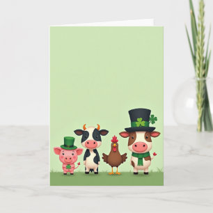 Farm Friends St Patricks Day Card
