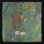Farm Garden Sunflowers by Gustav Klimt Painting Bandana<br><div class="desc">Imperial Austrian Painter Gustav Klimt's masterpiece : Farm Garden with Sunflowers</div>