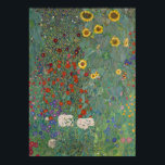 Farm Garden Sunflowers by Gustav Klimt Painting Poster<br><div class="desc">Imperial Austrian Painter Gustav Klimt's masterpiece : Farm Garden with Sunflowers</div>
