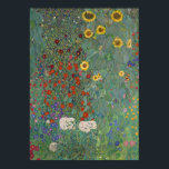 Farm Garden Sunflowers by Gustav Klimt Painting Poster<br><div class="desc">Imperial Austrian Painter Gustav Klimt's masterpiece : Farm Garden with Sunflowers</div>