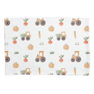 Farm Garden Watercolor Fun Pattern Pillowcase
