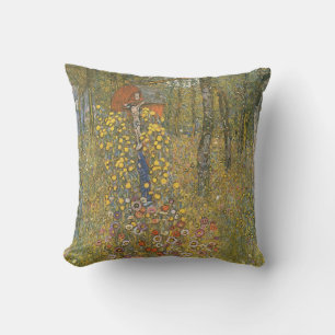 Farm Garden With Crucifix (by Gustav Klimt) Cushion