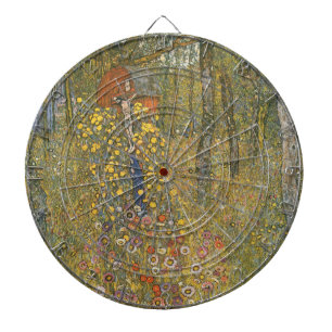 Farm Garden With Crucifix (by Gustav Klimt) Dartboard