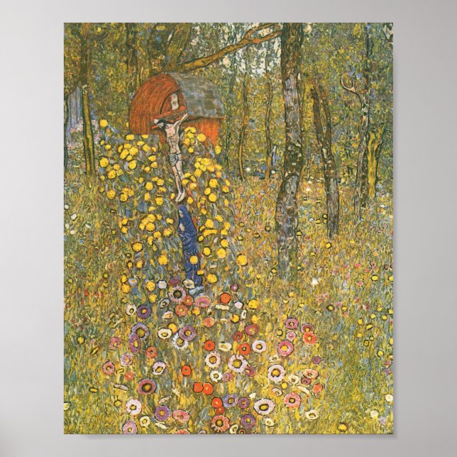 Farm Garden With Crucifix By Gustav Klimt Poster (Front)
