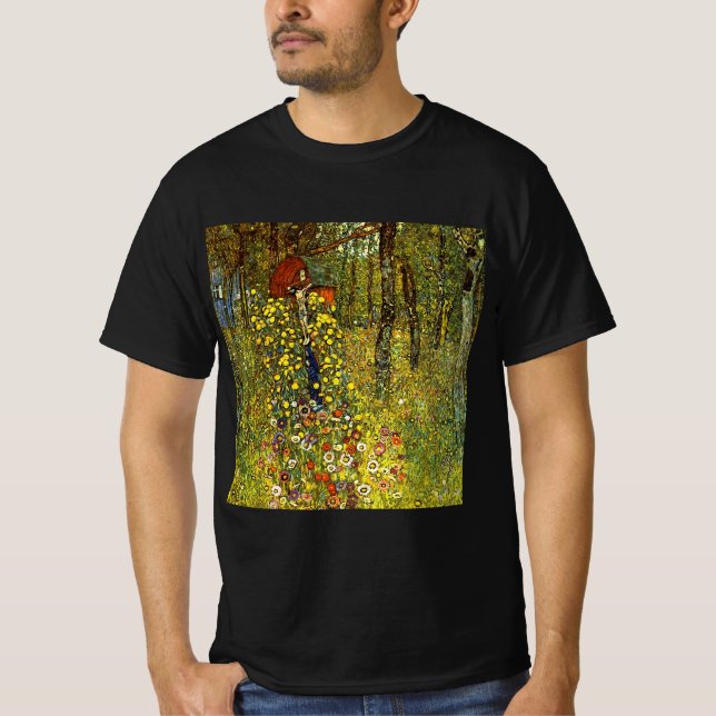 Farm Garden with Crucifix by Gustav Klimt T-Shirt (Front)
