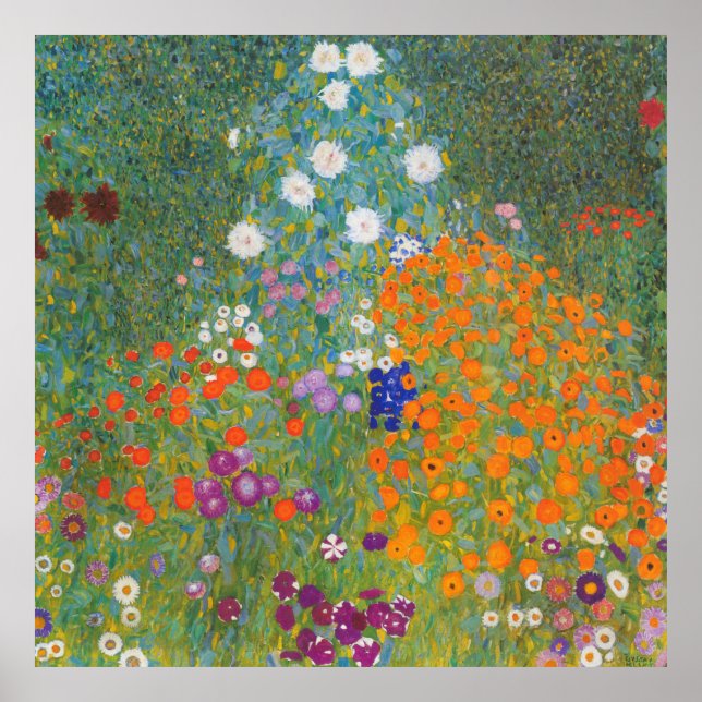 Farm Garden with Crucifix — Gustav Klimt Poster (Front)