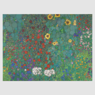 Farm Garden with Sunflowers by After Gustav Klimt Tissue Paper