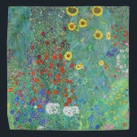 Farm Garden with Sunflowers by Gustav Klimt Bandana<br><div class="desc">Please visit my store for more interesting design and more colour choice => zazzle.com/colorfulworld*</div>