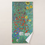 Farm Garden with Sunflowers by Gustav Klimt Bath Towel<br><div class="desc">Please visit my store for more interesting design and more colour choice.
=> zazzle.com/colorfulworld*</div>