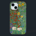 Farm Garden with Sunflowers by Gustav Klimt iPhone 15 Case<br><div class="desc">Farm Garden with Sunflowers by Gustav Klimt</div>