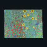 Farm Garden with Sunflowers by Gustav Klimt Doormat<br><div class="desc">Please visit my store for more interesting design and more colour choice.
=> zazzle.com/colorfulworld*</div>