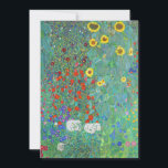 Farm Garden with Sunflowers by Gustav Klimt Holiday Card<br><div class="desc">Please visit my store for more interesting design and more colour choice => zazzle.com/colorfulworld*</div>