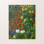 Farm Garden with Sunflowers by Gustav Klimt Jigsaw Puzzle<br><div class="desc">Farm Garden with Sunflowers,  fine art painting by Gustav Klimt</div>