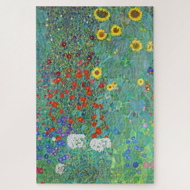 Farm Garden with Sunflowers by Gustav Klimt Jigsaw Puzzle (Vertical)