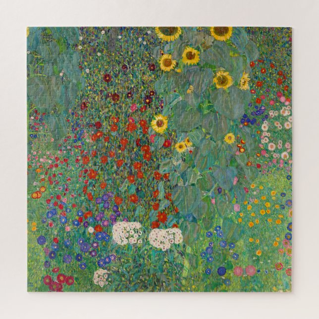 Farm Garden with Sunflowers by Gustav Klimt Jigsaw Puzzle (Vertical)