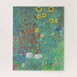 Farm Garden with Sunflowers by Gustav Klimt Jigsaw Puzzle<br><div class="desc">Please visit my store for more interesting design and more colour choice.
=> zazzle.com/colorfulworld*</div>
