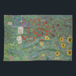 Farm Garden with Sunflowers by Gustav Klimt Tea Towel<br><div class="desc">Bring the beauty of Gustav Klimt's iconic artwork into your home with our Farm Garden with Sunflowers kitchen towel. This high-quality kitchen towel boasts a stunning print of Klimt's masterpiece, featuring vibrant sunflowers and a lush garden backdrop. With its absorbent material, this towel is perfect for drying dishes, cleaning up...</div>