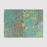 Farm Garden with Sunflowers by Gustav Klimt   Tissue Paper<br><div class="desc">Please visit my store for more interesting design and more colour choice => zazzle.com/colorfulworld*</div>