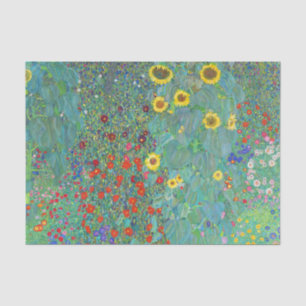 Farm Garden with Sunflowers by Gustav Klimt   Tissue Paper