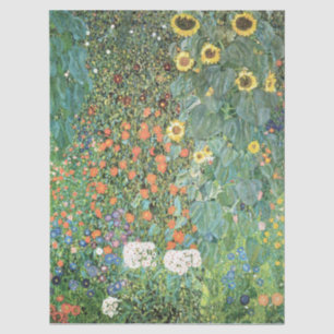 Farm Garden with Sunflowers by Gustav Klimt  Tissue Paper
