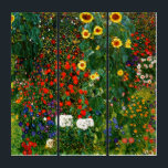 Farm Garden with Sunflowers by Gustav Klimt Triptych<br><div class="desc">Farm Garden with Sunflowers,  fine art painting by Gustav Klimt</div>