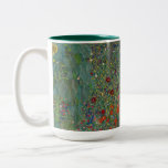 Farm Garden with Sunflowers by Gustav Klimt Two-Tone Coffee Mug<br><div class="desc">Experience the beauty of Gustav Klimt's iconic artwork with our Farm Garden with Sunflowers mug. This mug boasts a stunning print of Klimt's masterpiece, featuring vibrant sunflowers set against a lush garden backdrop. Perfect for enjoying your favourite hot beverages while admiring the intricate details of the artwork. Whether you're a...</div>