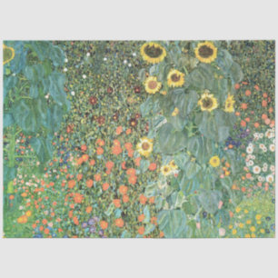 Farm Garden with Sunflowers by Klimt Decoupage  Tissue Paper