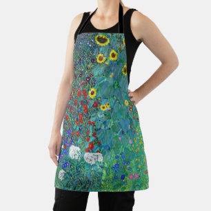 Farm Garden with Sunflowers, Gustav Klimt Apron