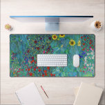 Farm Garden with Sunflowers, Gustav Klimt Desk Mat<br><div class="desc">Gustav Klimt (July 14, 1862 – February 6, 1918) was an Austrian symbolist painter and one of the most prominent members of the Vienna Secession movement. Klimt is noted for his paintings, murals, sketches, and other objets d'art. In addition to his figurative works, which include allegories and portraits, he painted...</div>